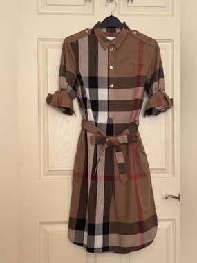 Authentic Burberry Nova Check Shirts Dress
